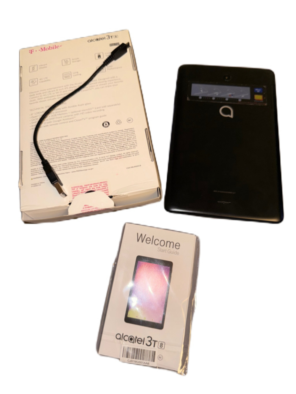 Alcatel 3T 8 Tablet 8” 1280 x 800 Display 16GB Black 9027W EUC - Picture 2 of 5
